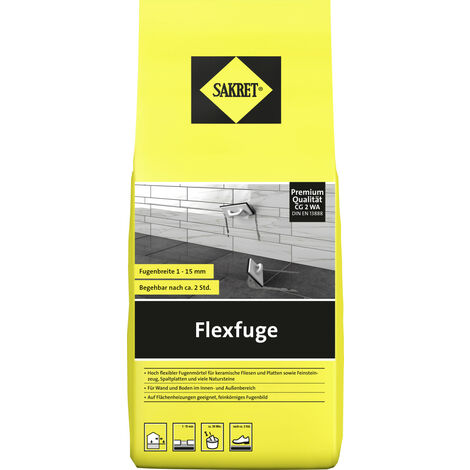 Sakret Flexfuge 1 - 15 mm dunkelgrau 1 kg Fugenmörtel