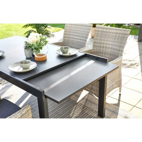 Primaster Gartentisch Arezzo 140 x 90 cm ausziehbar bis 2,00 m Ausziehtisch