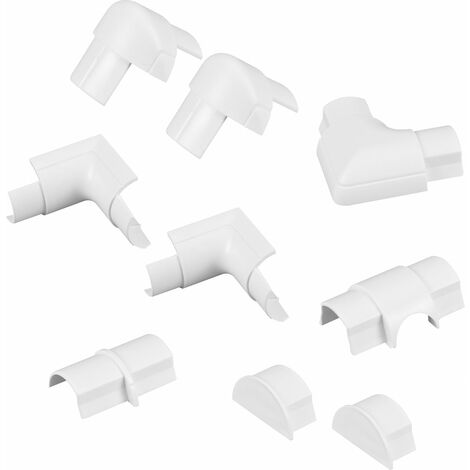 D-Line Design Kabelkanal Zubehör-Set 30x15mm weiß, 10-teilig Leitungs- & Strebenkanäle