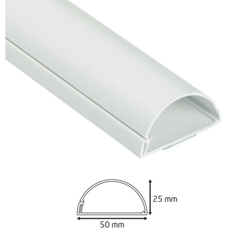 D-Line Design Kabelkanal 50x25mm weiß 1,5 m, selbstklebend Leitungs- & Strebenkanäle