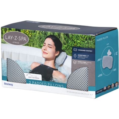 Bestway LAY-Z-SPA Xtras Gepolstertes Nackenkissen Set 23 x 13 x 5 cm Nackenkissen