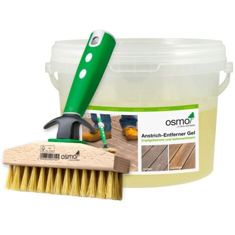 OSMO Anstrich-Entferner Gel 2,5 Ltr + Terrassen-Reinigungsbürste (1/2)