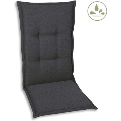 GO-DE Mittellehner-Auflage 108 cm x 50 cm x 7 cm, grau, anthrazit Auflage (1/3)