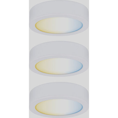 Paulmann Clever Connect Starter Set Disc weiß matt tunable White 3er Set Innenraum-Lampen (1/5)
