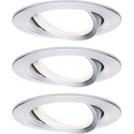 Paulmann LED Einbauleuchte Nova Coin 3er Set Ø 8,4 cm schwenkbar warmweiß Einbauleuchte (1/5)