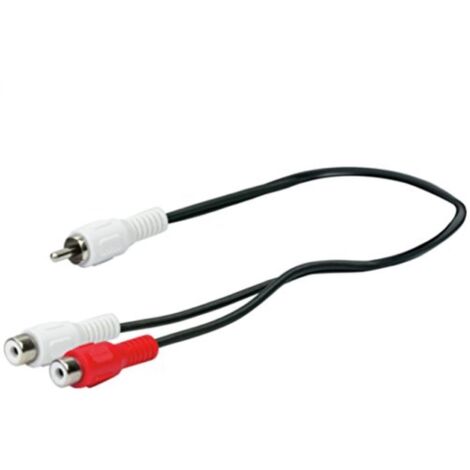Schwaiger Audio Adapter CIK8230 533 Kabel Cinch schwarz, 0,2m, 2x Cinch Stecker / 1x Cinch Buchse Adapter (1/3)