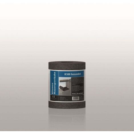 Bitumen-Mauersperrbahn R 500 besandet 10 x 0,24 m = 2,4 m² schwarz Sockelleiste
