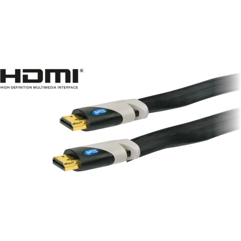 Schwaiger HDMI® Anschlusskabel HDMF15 533 flach schwarz, 1,5m, 2x HDMI HDMI-Kabel & Stecker (1/4)