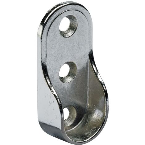 Hettich Schrankrohrlager für ovale Schrankrohre Ø15/30 mm Ø 15/22 mm weiß Möbelbeschläge