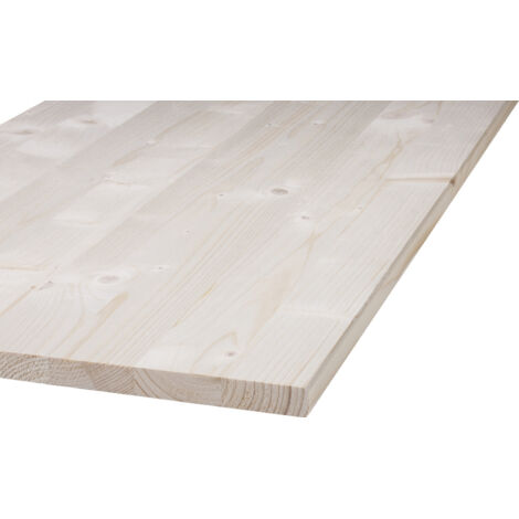 Massivholzplatte Fichte Oberfläche geschliffen Kanten gefast 2000 x 300 x 28mm (1/2)