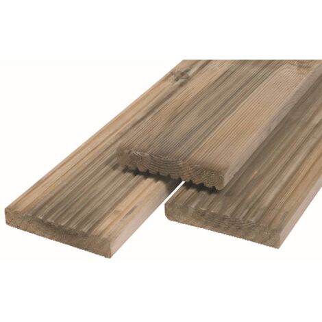Terrassendiele Kiefer 2000x145x28mm grob/fein geriffelt kesseldruckimprägniert