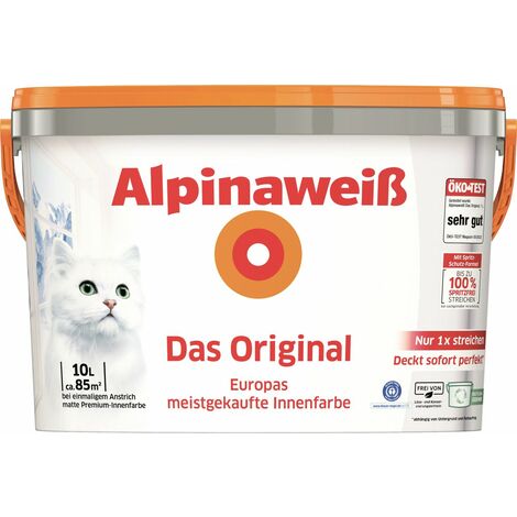 Alpinaweiß Das Original 10 l Innenfarbe Weiß Matt Wandfarbe