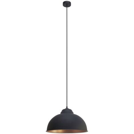 Eglo Pendelleuchte Truro 2 E27, schwarz / kupfer Deckenlampen & Kronleuchter