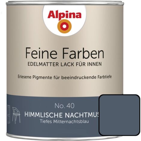 Alpina Feine Farben Lack No. 40 Himmlische Nachtmusik mitternachtsblau edelmatt 750 ml Buntlacke