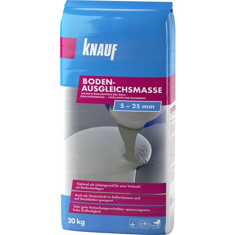 Knauf Bodenausgleichsmasse grau, 20 kg, für Innen und Außen Ausgleichsmassen