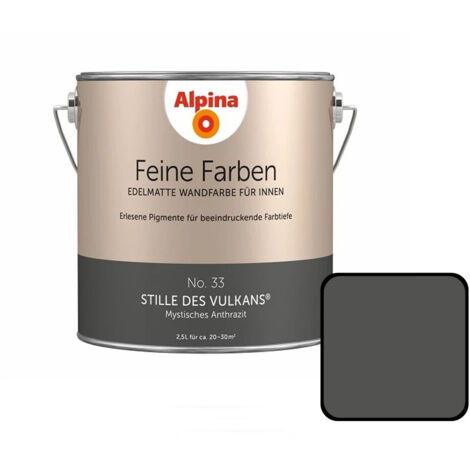 Alpina Feine Farben No. 33 Stille des Vulkans 2,5 L mystisches anthrazit edelmatt Wandfarbe