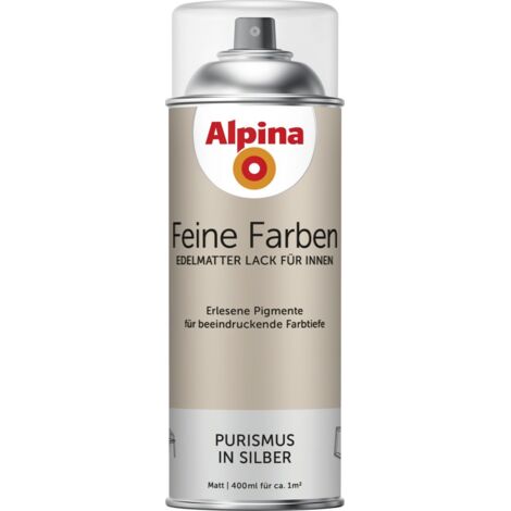 Alpina Feine Farben Sprühlack Purismus in Silber 400 ml Sprühlacke