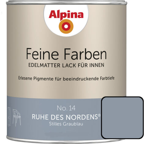 Alpina Feine Farben Lack No. 14 Ruhe des Nordens graublau edelmatt 750 ml Buntlacke