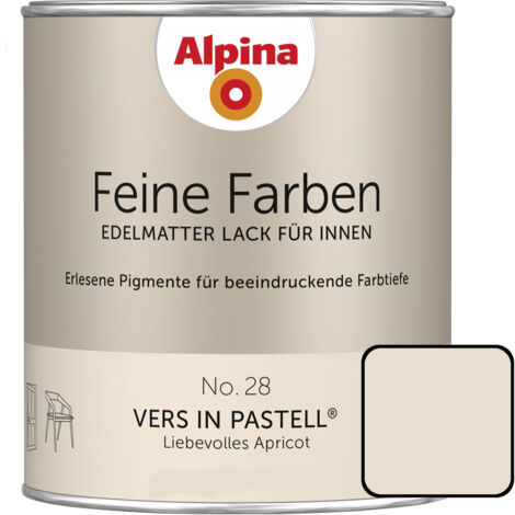 Alpina Feine Farben Lack No. 28 Vers in Pastell  apricot edelmatt 750 ml Buntlacke