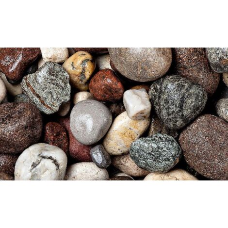 MGS SHOP Flusskies Bunt 25kg - Quarzkiesel 8-16mm Für Beete & Wege