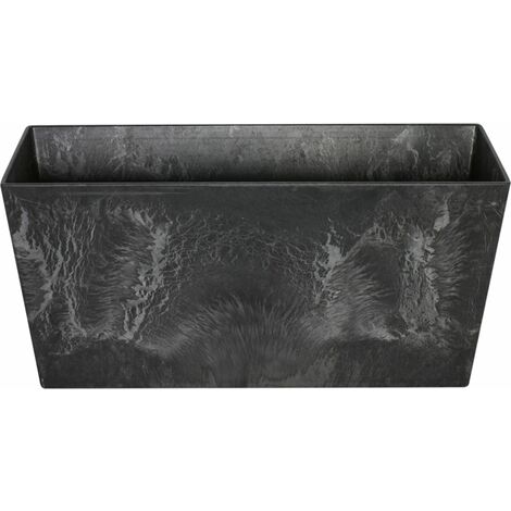 TrendLine Blumenkasten Ella mit Drainage schwarz 17x17cm Blumenkasten