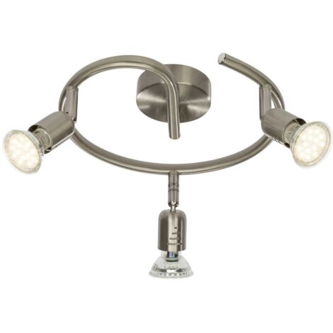 Brilliant 3er Spot Spirale Loona eisen Ø 24 cm GU10, eisen, warmweiß Deckenstrahler