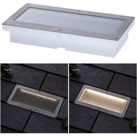 Paulmann Solar LED Bodeneinbauleuchte Aron 20 x 10 cm mit Bewegungsmelder Boden-/Standasrlampe