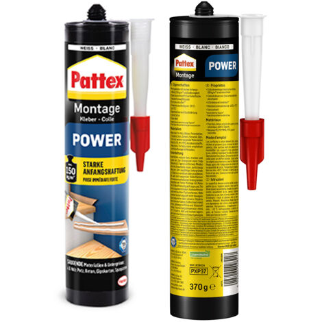 Pattex Power Montagekleber Herstellerfarbe Weiß PXP37 370 g