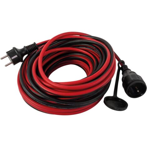 Verlängerungskabel Außen 5 m H05RR-F 3G1,5mm², schwarz rot Verlängerungskabel (1/3)