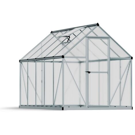 Palram - Canopia Aluminium Gewächshaus Mythos 6x10 Silber 306x185x208 cm