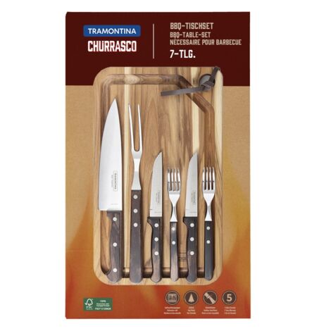 Tramontina BBQ-Geschenkset 7-teilig Grill-Werkzeuge
