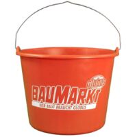 Globus Eimer 12 l Kunststoff orange Globus Baumarkt Metallbügel robust