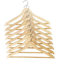 TrendLine Kleiderbügel Holz natur mit Steg 8er Pack