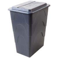 TrendLine Regentonne eckig Deckel Hahn 240L grau Regenwassertonne Wassertank