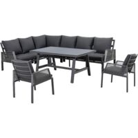 Primaster Gartenmöbel-Set Girona 8 Personen Lounge Set Alu anthrazit Sitzgruppe