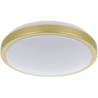 Eglo LED Deckenleuchte Lezuza weiß messing Ø 32,5 cm Deckenlampen & Kronleuchter