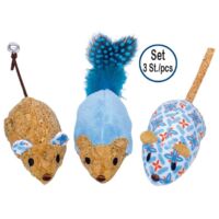 Nobby Katzenspielzeug Mäuse 12 cm - 3er Set Mäuse & Fellspielzeug