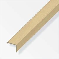 alfer Winkel-Abschluss-Profil 1 m, 25 x 18 mm PVC (Kunststoff) glatt buche Winkelprofil