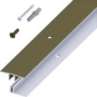 alfer Übergangs-Profil und Träger-Profil 1 m, 33 x 7 - 15 mm Alu bronze Übergangsprofil