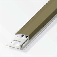 alfer Abschluss-Profil 1 m, 19.5 x 7 mm Aluminium eloxiert bronze Profil