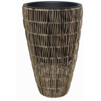 TrendLine Polyrattan Pflanztopf Ø30x48cm mit Einsatz Körbe, Blumentöpfe, -kästen & Untersetzer