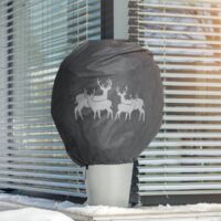 Windhager Deko-Haube Protect XXL 1,4 x 2 m, grau mit Hirschmotiv Wintervlies