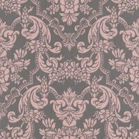 Rasch Vliestapete 570649 Trianon XIII ornament grau-rose, 10,05 x 0,53 m Vliestapeten