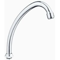 Cornat Rohrauslauf Hu-Form Niederdruck verchromt 18 cm Rohrausläufe