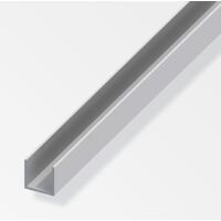 alfer U-Profil 8 x 10,1 x 1000 mm silber Profil Aluminiumprofil U Schiene
