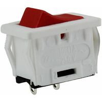 Einbau-Wippschalter 1p 250V 10A weiß/rot Lampenzubehör