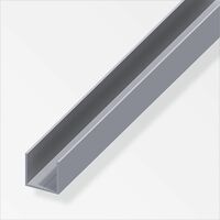 alfer Quadrat-U-Profil 19,5 x 19,5 x 1000 mm Aluminium Aluminiumprofil U Schiene