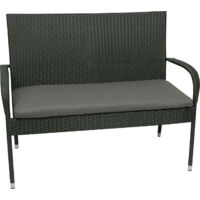 GO-DE Bank-Auflage 112 x 48 x 5 cm anthrazit Auflage Sitzauflage Bankauflage