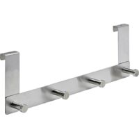 Hettich Türgarderobe 4 Haken 40,0 x 13,5 x 6,0 cm Edelstahl rund Haken