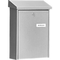 Briefkasten Daily 5861 Si Höhe 305 mm Breite 225 mm Tiefe 75 mm silber Stahl DIN B5